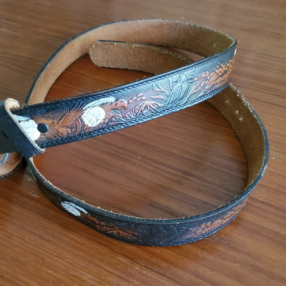 Vintage Western Style Leather belt xl - Picture 6 of 10